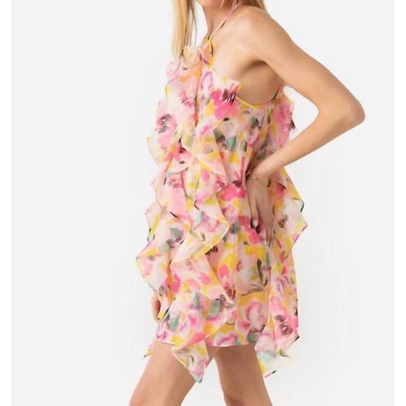 NEW MISA LOS ANGELES miah dress in hello yellow flower mix - Picture 2 of 3